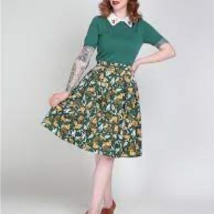 Collectif Marilu Wild Berry Fields Swing Skirt